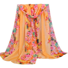 2016 Hot Selling Women Spring Autumn Soft Long Chiffon Large Scarf Wrap Shawl Stole Print Scarves Pashmina 4 Colors YLYL