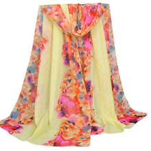 2016 Hot Selling Women Spring Autumn Soft Long Chiffon Large Scarf Wrap Shawl Stole Print Scarves Pashmina 4 Colors YLYL