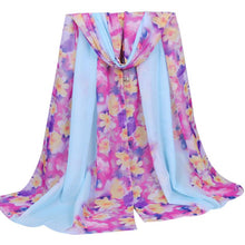 2016 Hot Selling Women Spring Autumn Soft Long Chiffon Large Scarf Wrap Shawl Stole Print Scarves Pashmina 4 Colors YLYL