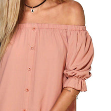 2016 Hot Sexy Women Brief Dress Off Shoulder Button Butterfly Sleeve Loose Mini Dress Beach Summer Autumn Dresses Female