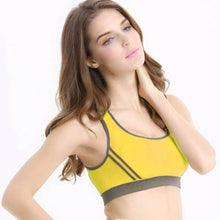 2016 Hot!!! Women Fitness Crop Tops Nylon Solid Padded Bra Top Vest workouts Stretch Crop Tops For Summer Cropped Feminino