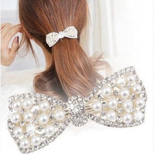 2016 Korean Fashion Women Pearl Crystal Hairgrips Bow Butterfly Knot Hair Accessories For Women Ladies LY
