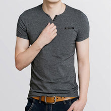 2016 Latest Mens Fashion Shirts Slim Fit V Collar Short Sleeve Casual Shirt Sobretudo Masculino#3546