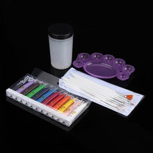 2016 Make your nails gorgeous Acrylic Nail Art Tips Paste Brush Glitter Clipper File Tools Set Kit Anne