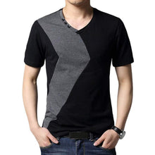 2016 Men Shirt Short Sleeve Slim Fit Casual Tee Tops Cotton Blend Vestido Listrado #3546