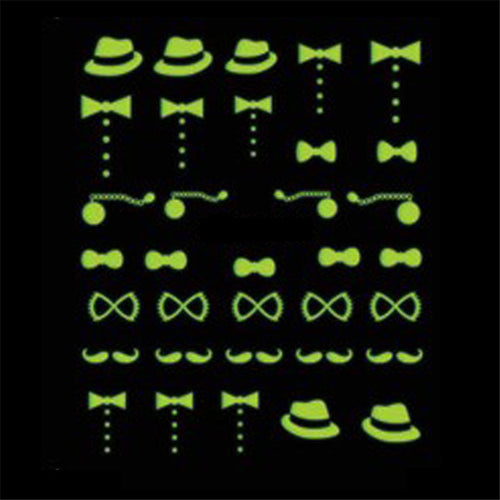 2016 NEW Fashion 1PC New Fashion Luminous 3D Nail Art Stickers Decals Decoration Lovely Design anne