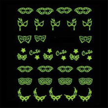 2016 NEW Fashion 1PC New Fashion Luminous 3D Nail Art Stickers Decals Decoration Lovely Design anne