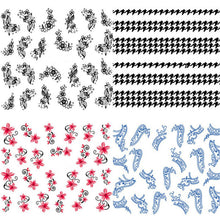 2016 NEW Fashion Nail Art Stickers Flower Goldfish Bird Design 3D Sheets Decal Decoration anne