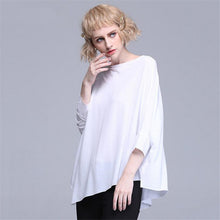 2016 New 3/4 Batwing Sleeve T-shirts Plus Size Female T shirts Top O-neck Women European Irregular t shirt 71296