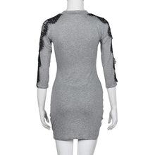 2016 New Arrival Autumn Womens Dress Three Quartz Lace Bodycon Elegant Women Casual Workwear Office Mini Dress Ropa De Mujer