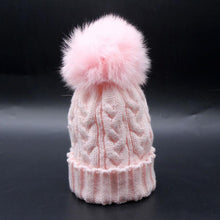 2016 New Arrival Baby Beanies Skullies Faux Fur Pompon Bal Knitting Wool Hats For Children Kids Crochet Hat Caps bonnet enfant