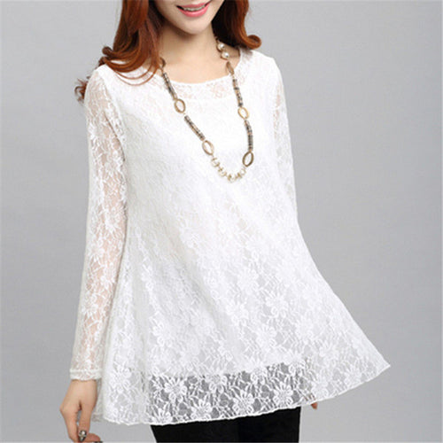 2016 New Arrival Chiffon Blouse Women Plus Size Tops Casual Half Sleeve Peter pan Collar M-4XL Spring Print Long Shirt 70671