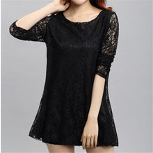 2016 New Arrival Chiffon Blouse Women Plus Size Tops Casual Half Sleeve Peter pan Collar M-4XL Spring Print Long Shirt 70671