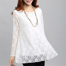 2016 New Arrival Chiffon Blouse Women Plus Size Tops Casual Half Sleeve Peter pan Collar M-4XL Spring Print Long Shirt 70671