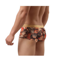 2016 New Arrival Mens Underwear Polyster Floral Print Sexy Low Waist Underpants Man Male Boxers Underwear Ropa Interior