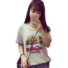 2016 New Arrival Short Sleeve Fashion T-shirts Large Size Female Character T shirts Cartoon Print Top Women t shirt 71101