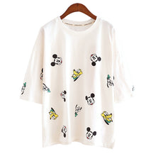 2016 New Arrival Short Sleeve Fashion T-shirts Large Size Female Character T shirts Cartoon Print Top Women t shirt 71110