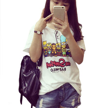 2016 New Arrival Short Sleeve Fashion T-shirts Large Size Female Character T shirts Cartoon Print Top Women t shirt 71101