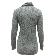 2016 New Arrival T-shirt Women Turtleneck Leopard Autumnt Fashion Long Sleeved Pullover Tee Tops Shirts Female Vetement Femme