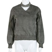 2016 New Arrival Women Autumn Winter V Neck Long-sleeved Pompon Ball Back Zipper t-shirt Women Tee Tops Female T shirt Femme