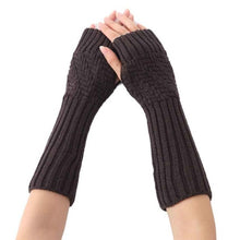2016 New Arrival Women Fashion Knitted Gloves Elbow Length Fingerless Mittens Spring Winter Soft Warm Gloves Female Girls Gants