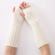 2016 New Arrival Women Fashion Knitted Gloves Elbow Length Fingerless Mittens Spring Winter Soft Warm Gloves Female Girls Gants