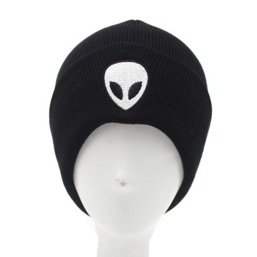 2016 New Arrival Women Men Alien Pattern Skullies& Beanies Knitting Oversize Casual Adult Beanie Cap Hip hop Winter Hat Girls