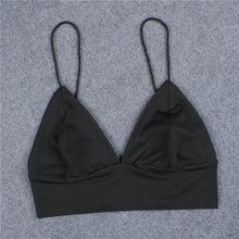 2016 New Arrival Women Sexy V-Neck Black Camis Summer Tank Crop Tops Bustier Backless short Basic Tops Female Vest Camis #WY