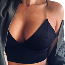 2016 New Arrival Women Sexy V-Neck Black Camis Summer Tank Crop Tops Bustier Backless short Basic Tops Female Vest Camis #WY