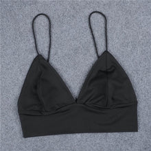 2016 New Arrival Women Sexy V-Neck Black Camis Summer Tank Crop Tops Bustier Backless short Basic Tops Female Vest Camis #WY