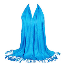 2016 New Arrival Women Tessal Cotton Blend Solid Long Square Scarf LadiesShawl Wraps Fulares Mujer 14 Colors