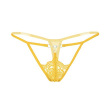 2016 New Arrival Women's Sexy Lace Pearl Low-Waist G-String Hollow Underwear Women Thongs Panties G String For Ladies