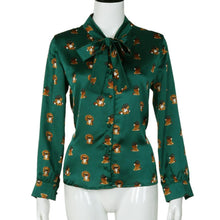 2016 New Autumn Blouses For Women Loose Turn-down Collar Long Sleeve Green Shirts Women Office Wear Tops Female