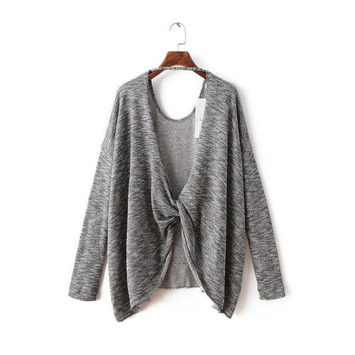 2016 New Autumn Female Knitted Sweater Plus Size Off Back Sexy Knittedwear Full Sleeve Slash-neck Irregular Pullovers 71308