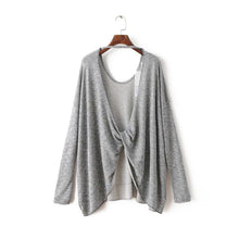 2016 New Autumn Female Knitted Sweater Plus Size Off Back Sexy Knittedwear Full Sleeve Slash-neck Irregular Pullovers 71308