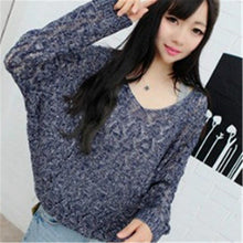 2016 New Autumn Female Knitting Sweater Plus Size Hollow out Thin Knittedwear Long Sleeve V-neck Pullovers 71306