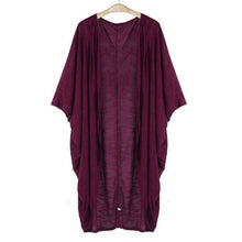 2016 New Autumn Womens Long Coat Bat Sleeved Open Stitch Ladies Casual Knit Sleeve Coat Cardigan Trench Coat Casaco Feminino