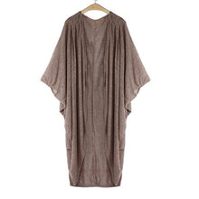 2016 New Autumn Womens Long Coat Bat Sleeved Open Stitch Ladies Casual Knit Sleeve Coat Cardigan Trench Coat Casaco Feminino