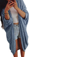 2016 New Autumn Womens Long Coat Bat Sleeved Open Stitch Ladies Casual Knit Sleeve Coat Cardigan Trench Coat Casaco Feminino