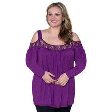 2016 New Big Size T Shirts For Women Long Sleeved Drop Shoulder Lace Splice Plus Size Women Clothes XL-5XL Tee Shirts Female