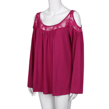 2016 New Big Size T Shirts For Women Long Sleeved Drop Shoulder Lace Splice Plus Size Women Clothes XL-5XL Tee Shirts Female