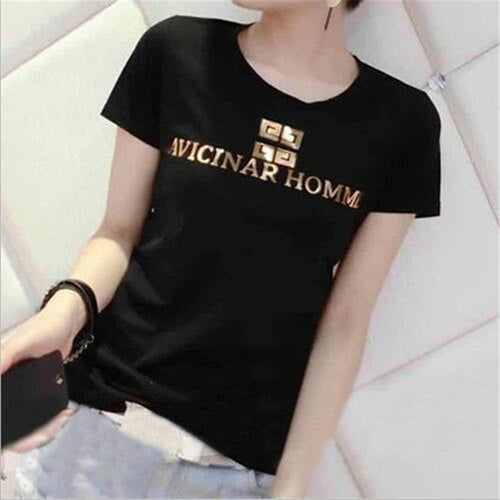 2016 New Brand Women clothing T shirts Letter Print t-shirt Women Top Short Sleeve Female Plus Size tops 71078