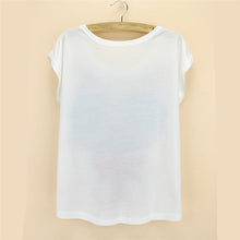 2016 New Casual Short Sleeve Glass Dog T-shirts Female Print T shirts O-neck Plus Size Tops Hot Sale 70455