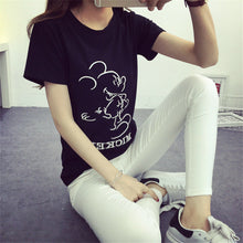 2016 New Casual Women Animal Carton Print O-neck T shirts Female Short Sleeve Tshirt Plus Size Top 71276