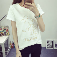 2016 New Casual Women Animal Carton Print O-neck T shirts Female Short Sleeve Tshirt Plus Size Top 71276