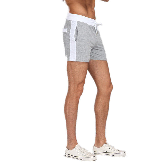 2016 New Cotton Quickdry Shorts Men Patchwork Shorts Knee Length Mens Sexy Shorts Skinny Shorts 70402