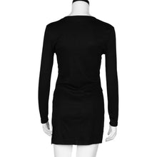 2016 New Design T Shirts Side Split Autumn Long Sleeve Women Tops Black Loose Fashion Long T-Shirt Femme American Apparel