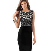 2016 New Elegant Ladies' OL Dresses Sexy Women Slim Lace Patchwork Dress Bandage Bodycon Work Casual Party Pencil Dress S-XXL