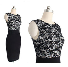 2016 New Elegant Ladies' OL Dresses Sexy Women Slim Lace Patchwork Dress Bandage Bodycon Work Casual Party Pencil Dress S-XXL