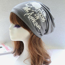2016 New Fashion Autumn hats for women Letter Cotton Blend Women Skullies Beanies Female Hip-hop Cap Women Bonnet